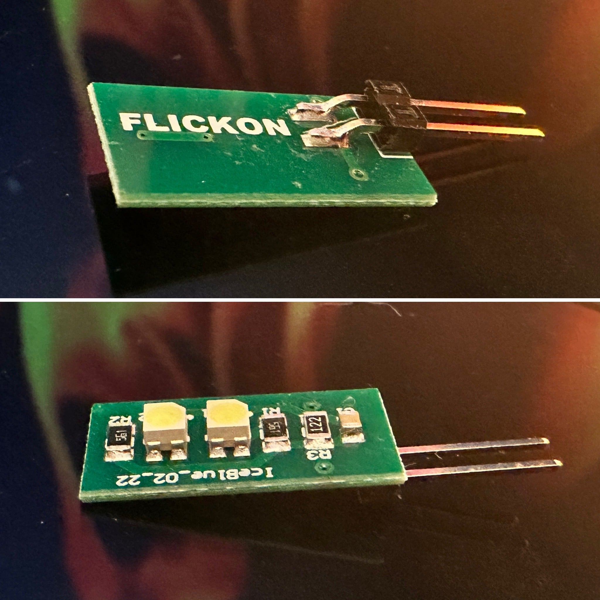1 PIECE OF FLICKON PCB (2xLED)