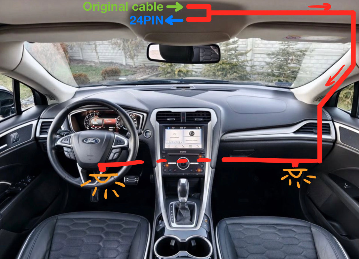 EINFARBIGE AMBIENTELEUCHTUNGSSET FÜR DEN VORDEREN FUSSRAUM (EISBLAU) - MONDEO MK5