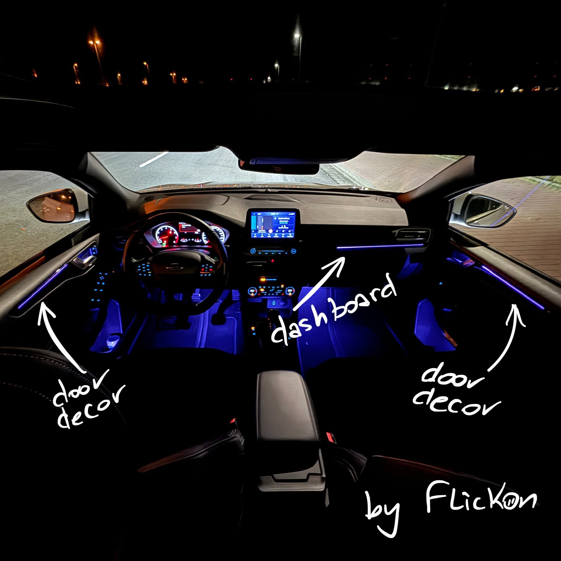 PAKIET OŚWIETLENIA NASTROJOWEGO PASKI LED - FORD FOCUS MK4/4.5