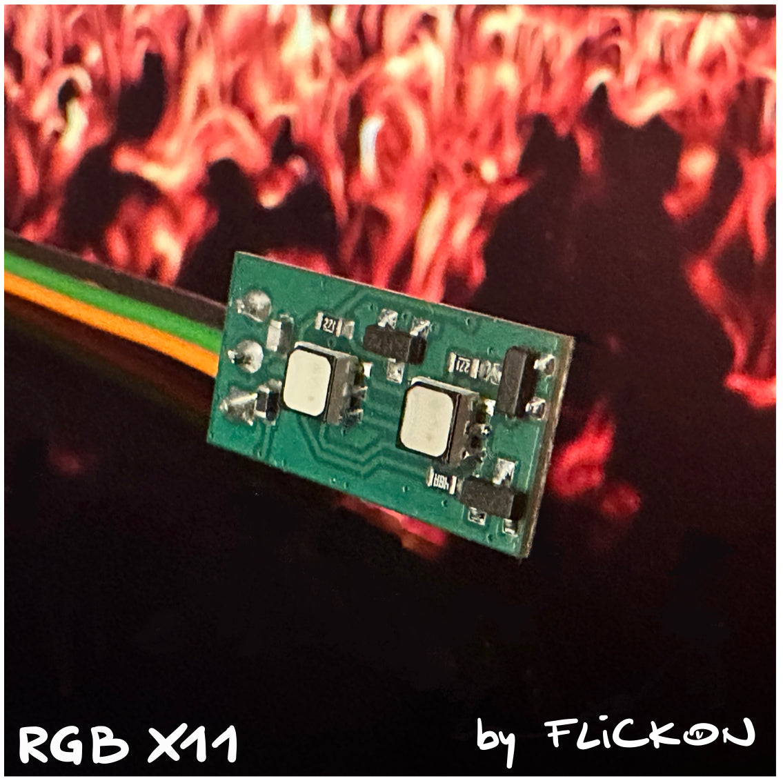 2 SZT PŁYTKI PCB FLICKON (2xLED)