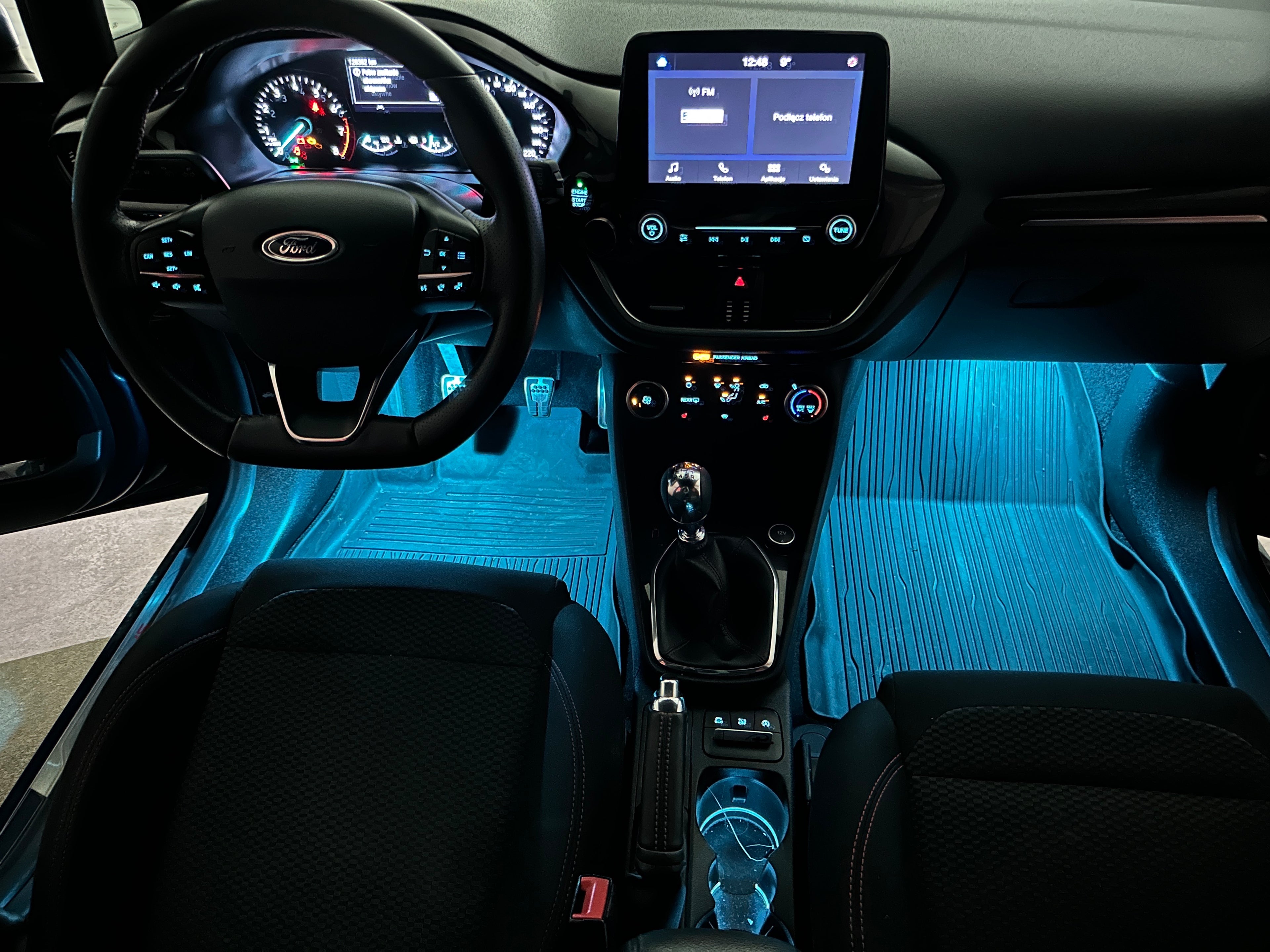 ZESTAW OŚWIETLENIA NASTROJOWEGO NÓG PRZEDNICH (ICE-BLUE) - FIESTA MK8/8.5