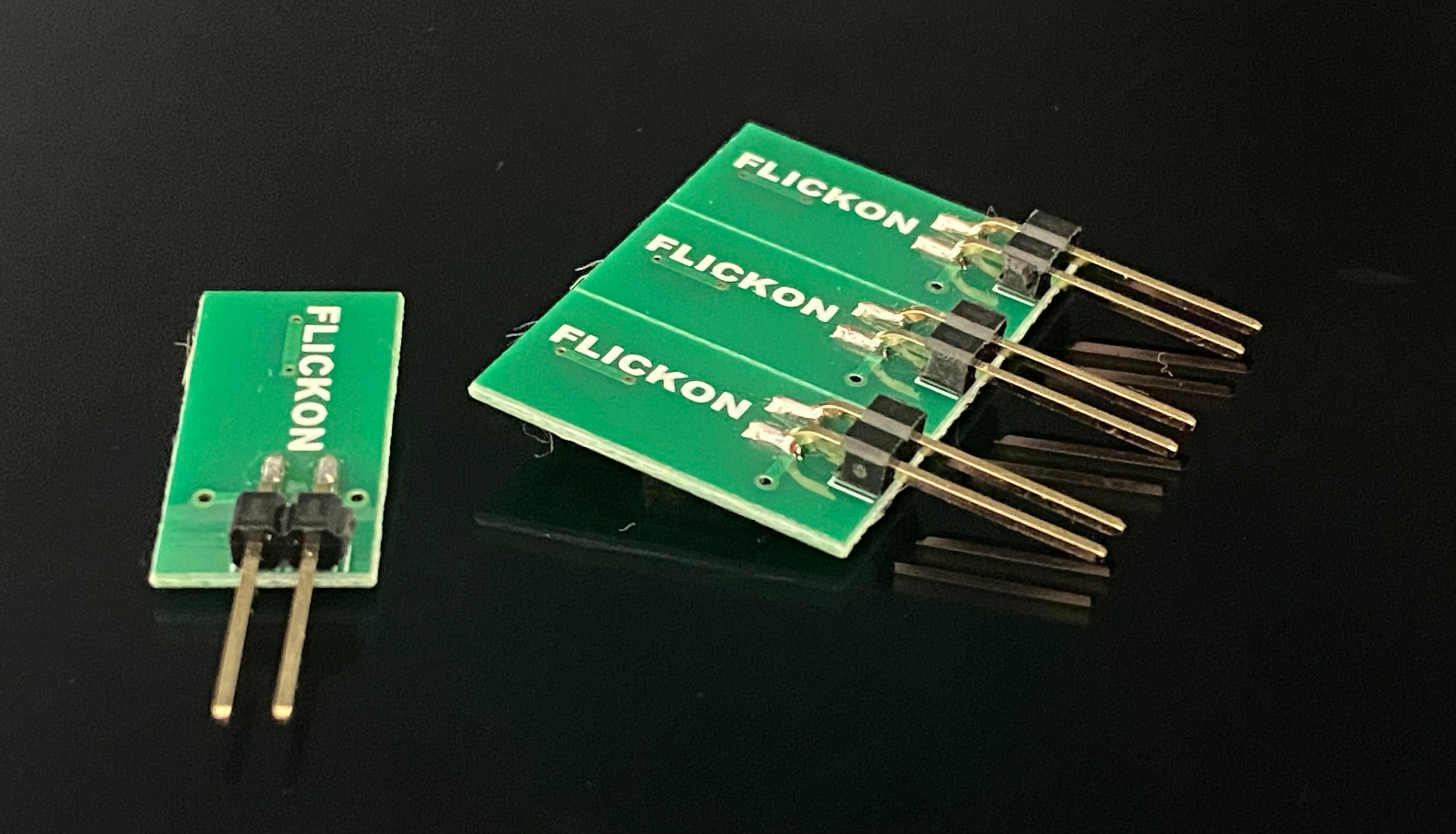 3 PIECES OF FLICKON PCB (2xLED)