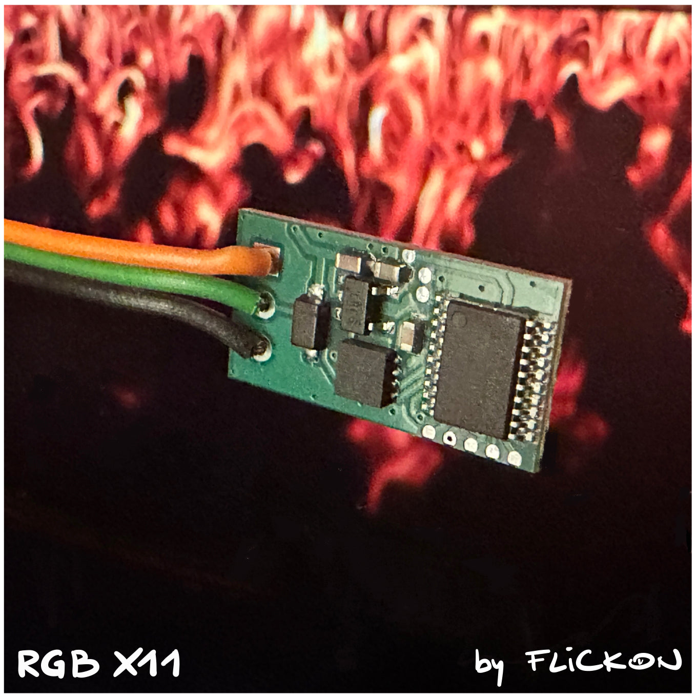 2 SZT PŁYTKI PCB FLICKON (2xLED)