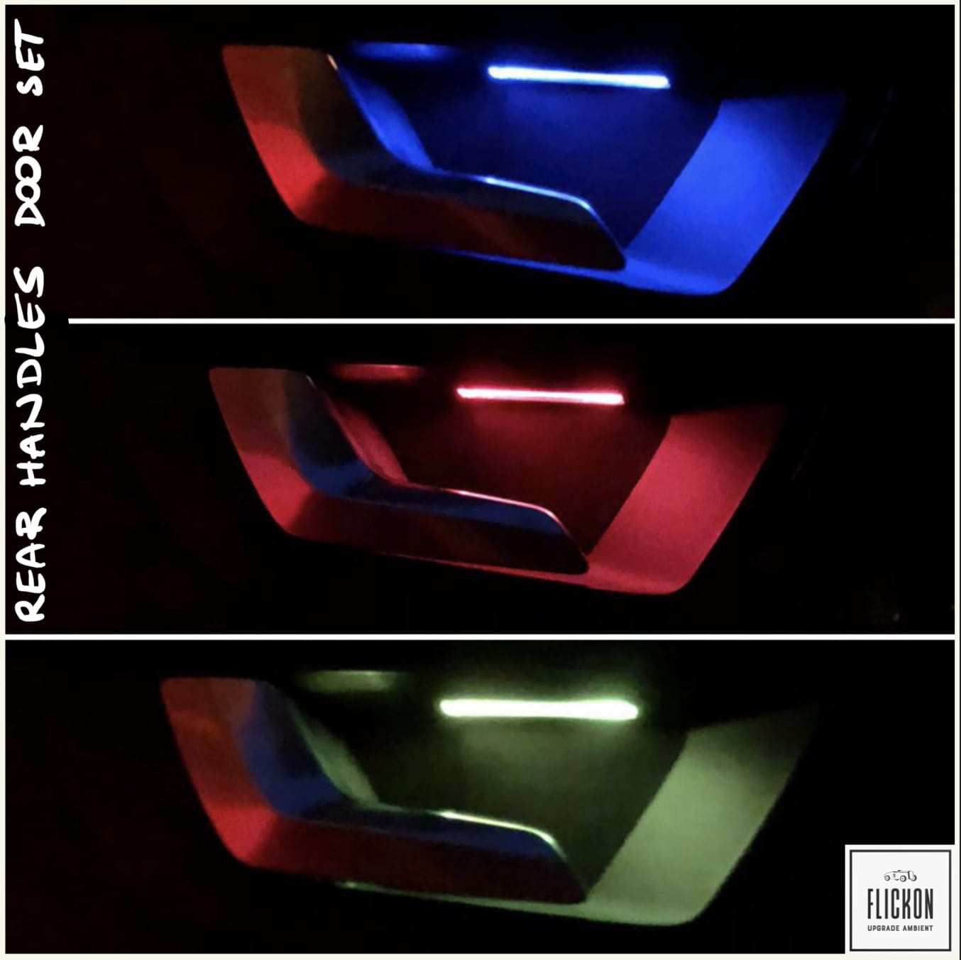 ZESTAW OŚWIETLENIA NASTROJOWEGO KLAMEK TYLNYCH (ICE-BLUE) - FOCUS MK4/4.5
