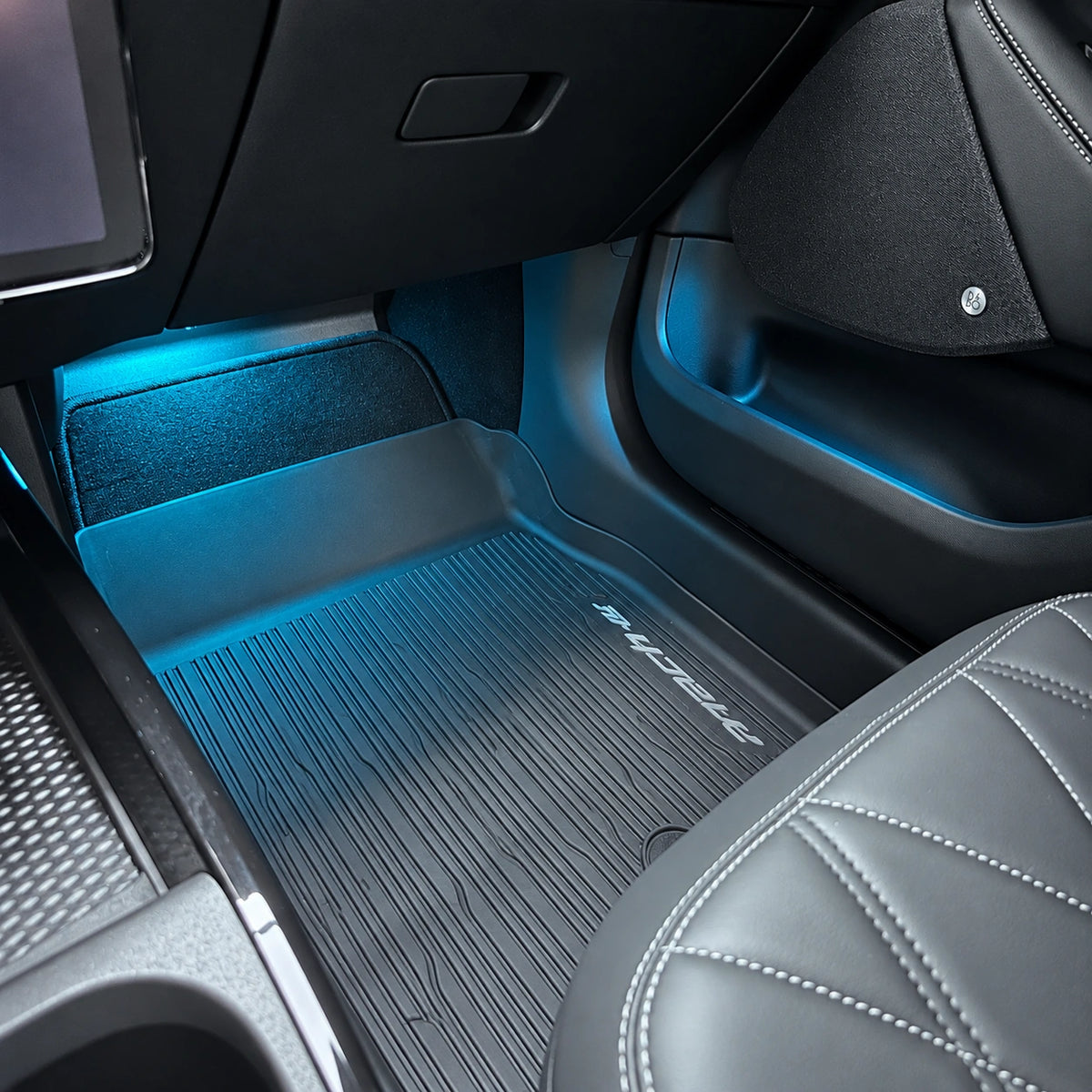 OEM+ Front Footwell Lighting Kit | Mustang Mach-E — Ice Blue passenger footwell