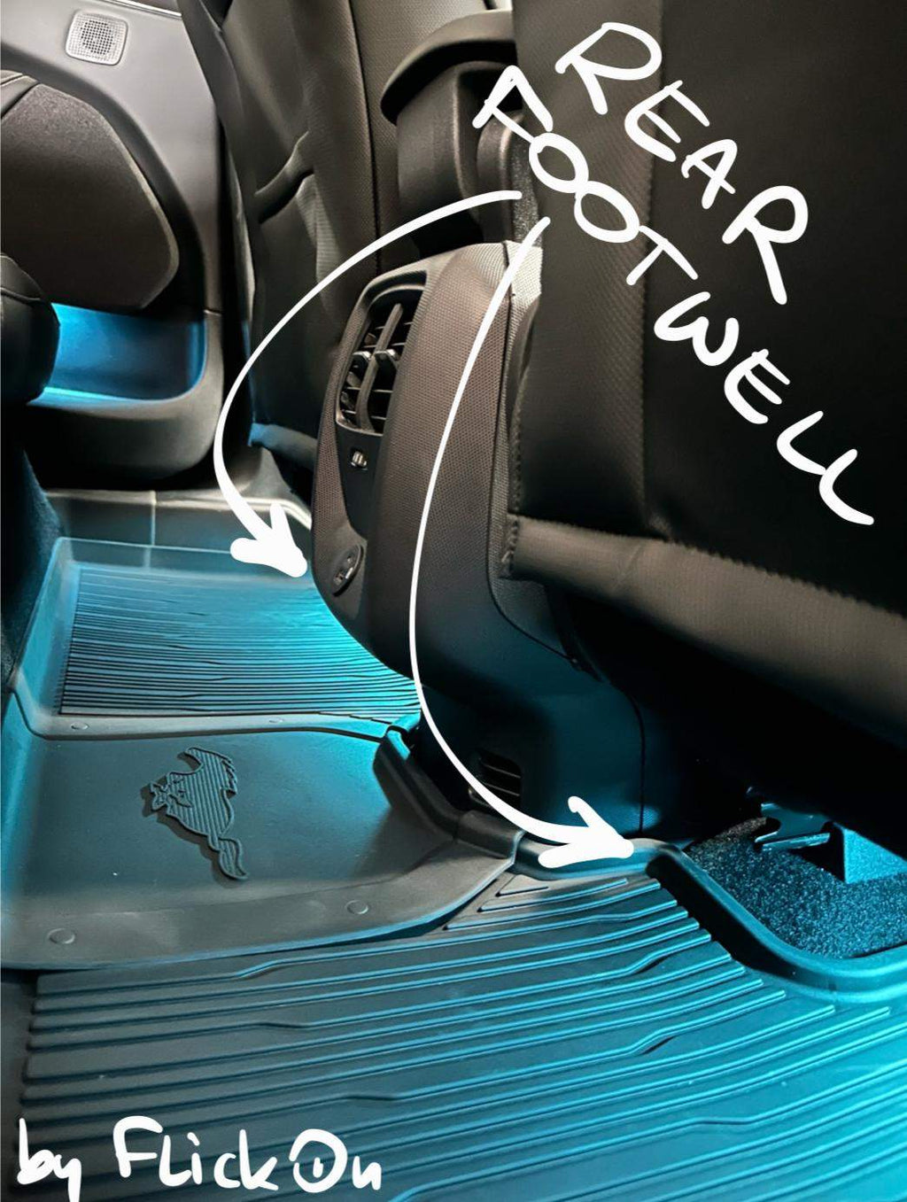 THE REAR PACK of AMBIENT LIGHT SET (ICE-BLUE) - MUSTANG MACH-E (RWD)