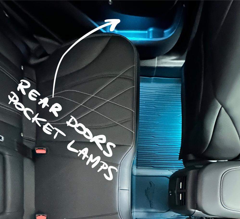 THE REAR PACK of AMBIENT LIGHT SET (ICE-BLUE) - MUSTANG MACH-E (RWD)