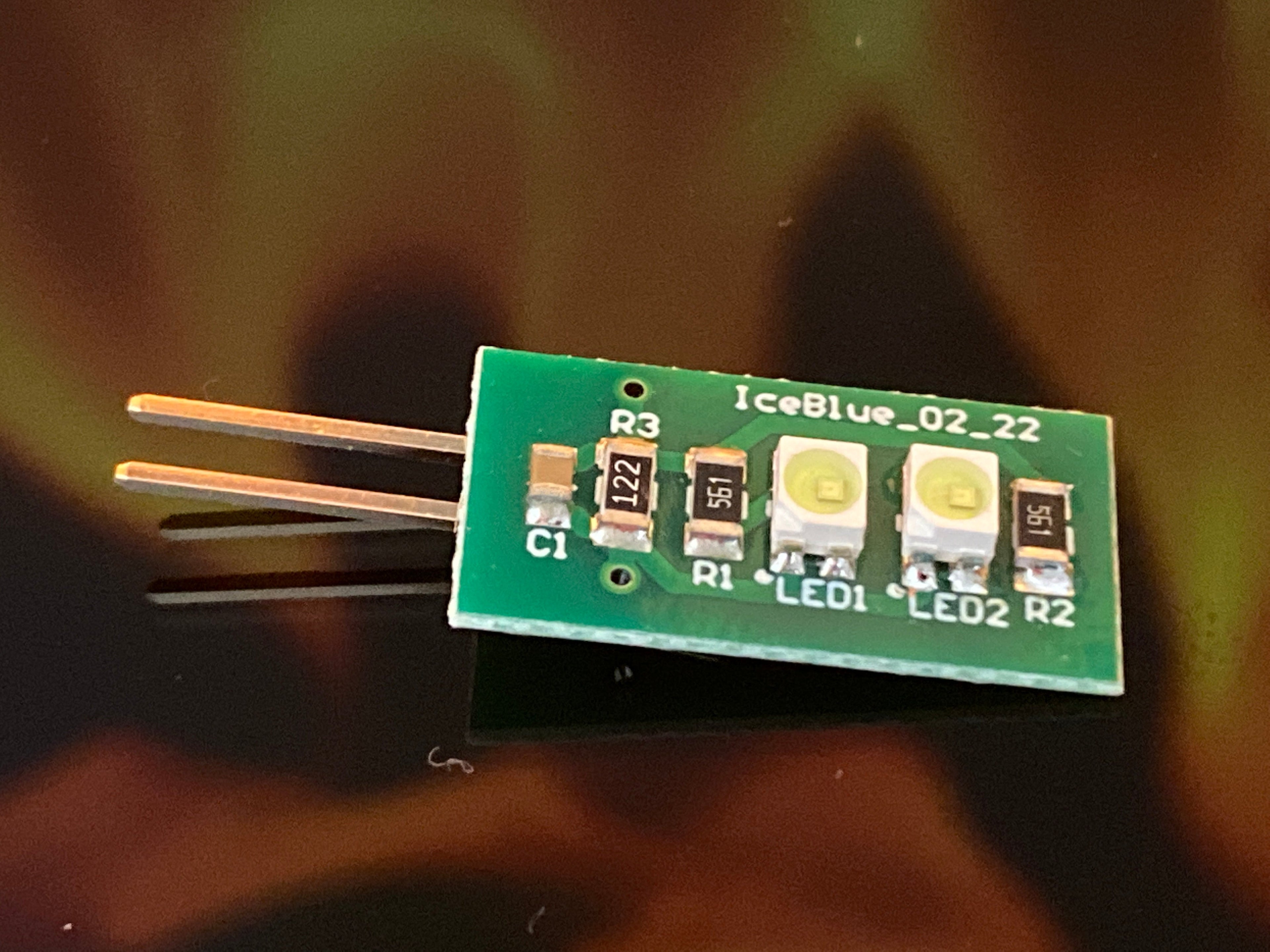 2 SZT PŁYTKI PCB FLICKON (2xLED)