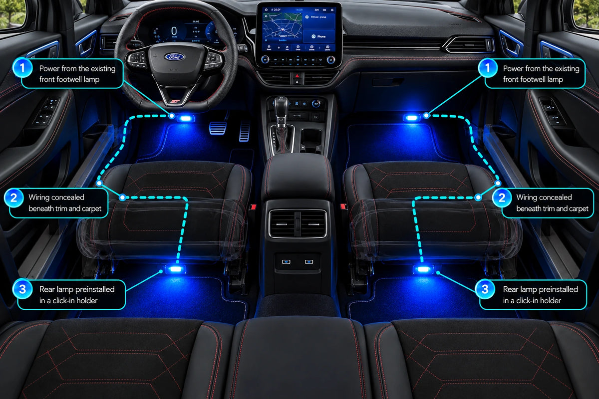 Two independent side-by-side harnesses